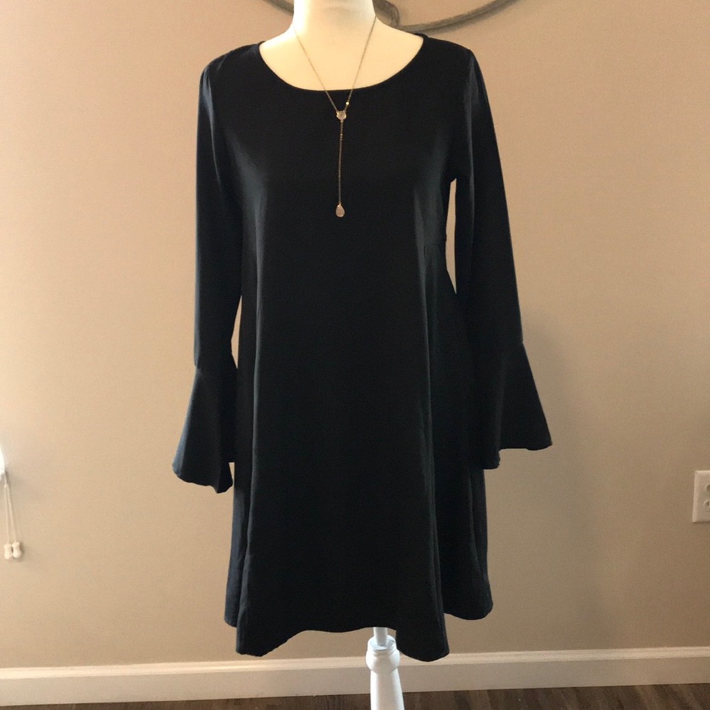 Black Bell Sleeve Dress